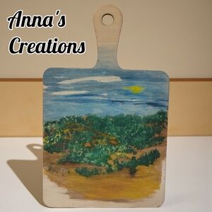 Anna's Creations Hand Crafted Painted Wooden Wall Art Desert Dreams Lake Or Sky